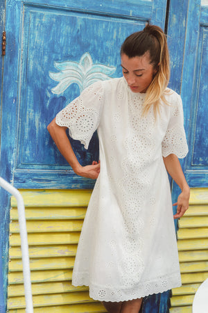 LONG EMBROIDERED LUCY DRESS