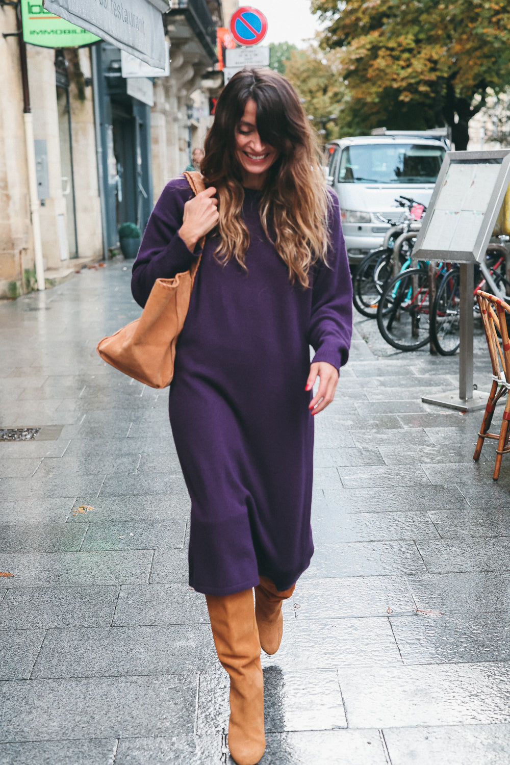 ROBE MAILLE LEAH VIOLET