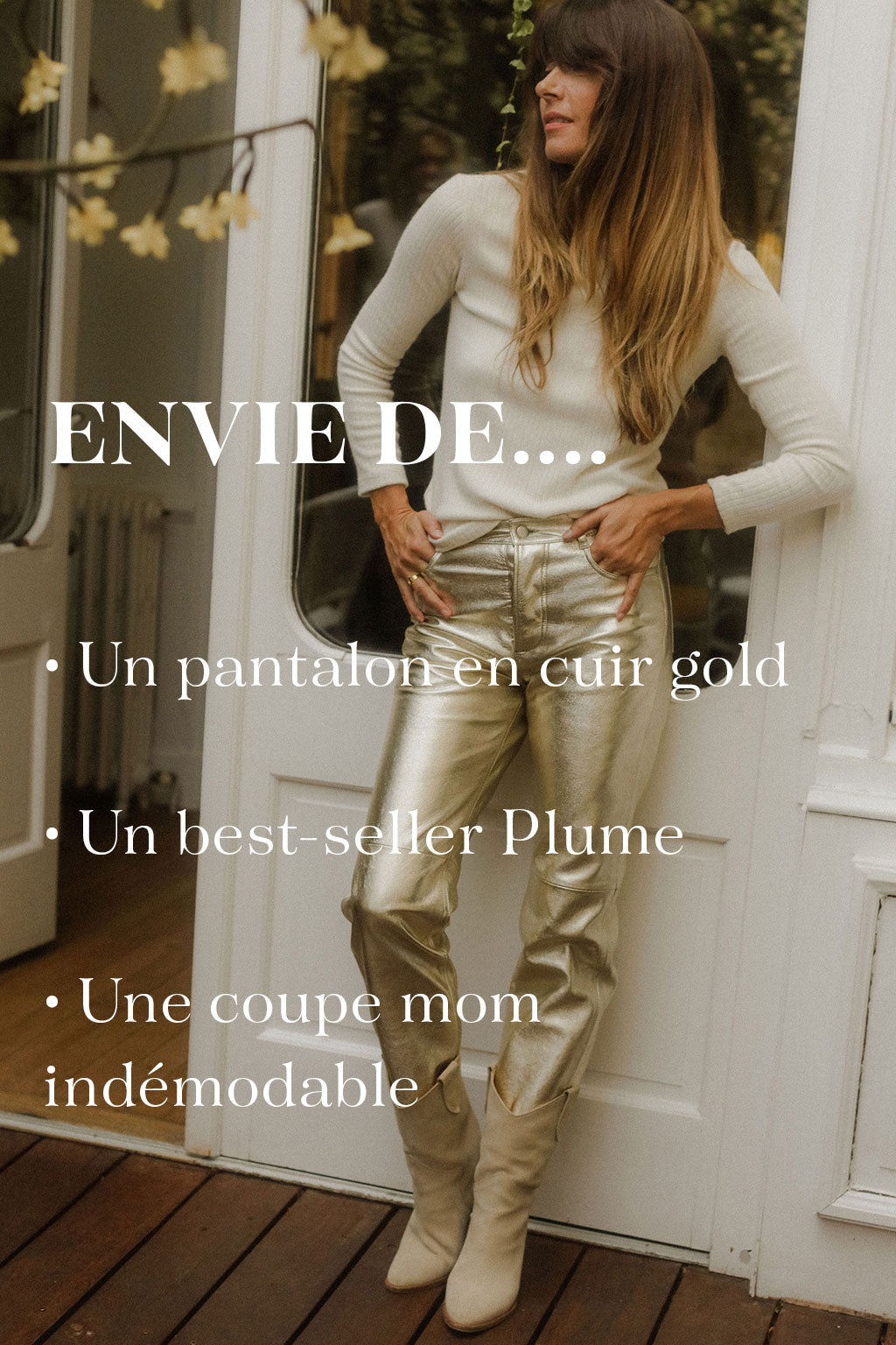 PANTALON WILLIAM GOLD - PLUME PARIS - La mode en précommande